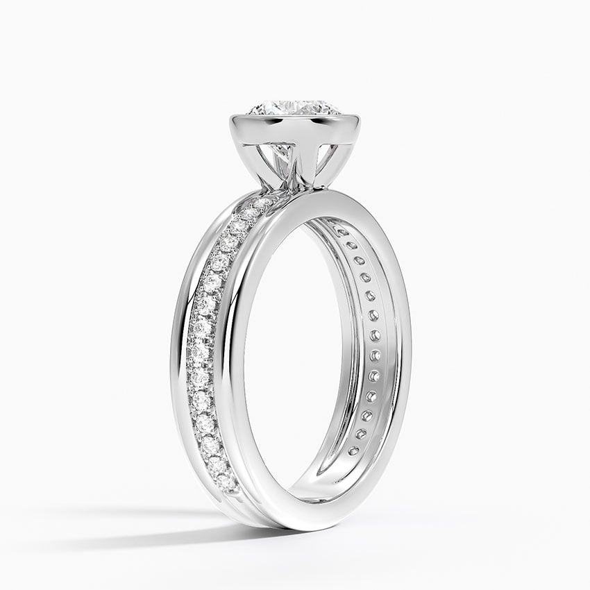 Sofia Triple Band Diamond Ring (1/4 ct. tw.) Platinum Round Engagement Ring