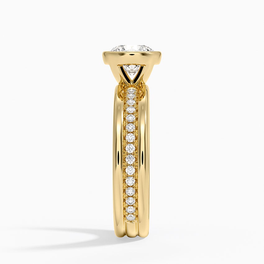 Sofia Triple Band Diamond Ring (1/4 ct. tw.) Yellow Gold 18k Round Engagement Ring