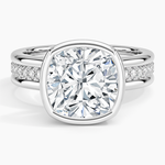 Sofia Triple Band Diamond Ring (1/4 ct. tw.) Platinum Cushion Engagement Ring
