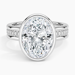Sofia Triple Band Diamond Ring (1/4 ct. tw.) Platinum Oval Engagement Ring