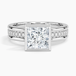 Sofia Triple Band Diamond Ring (1/4 ct. tw.) Platinum Princess Engagement Ring