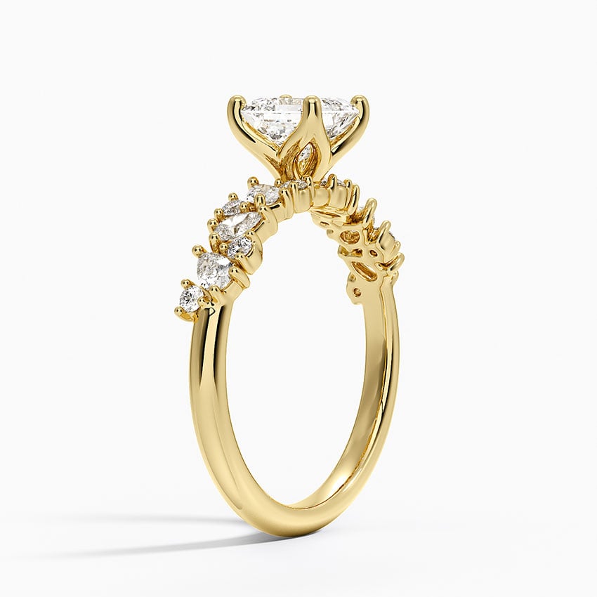 Olivetta Diamond Ring Yellow Gold 18k Asscher Engagement Ring