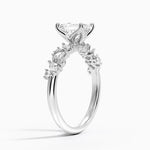 Olivetta Diamond Ring Platinum Emerald Engagement Ring