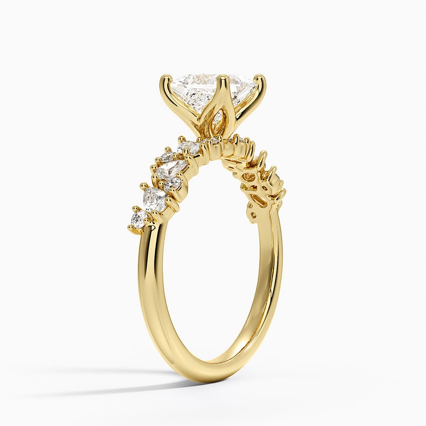 Olivetta Diamond Ring Yellow Gold 18k Princess Engagement Ring