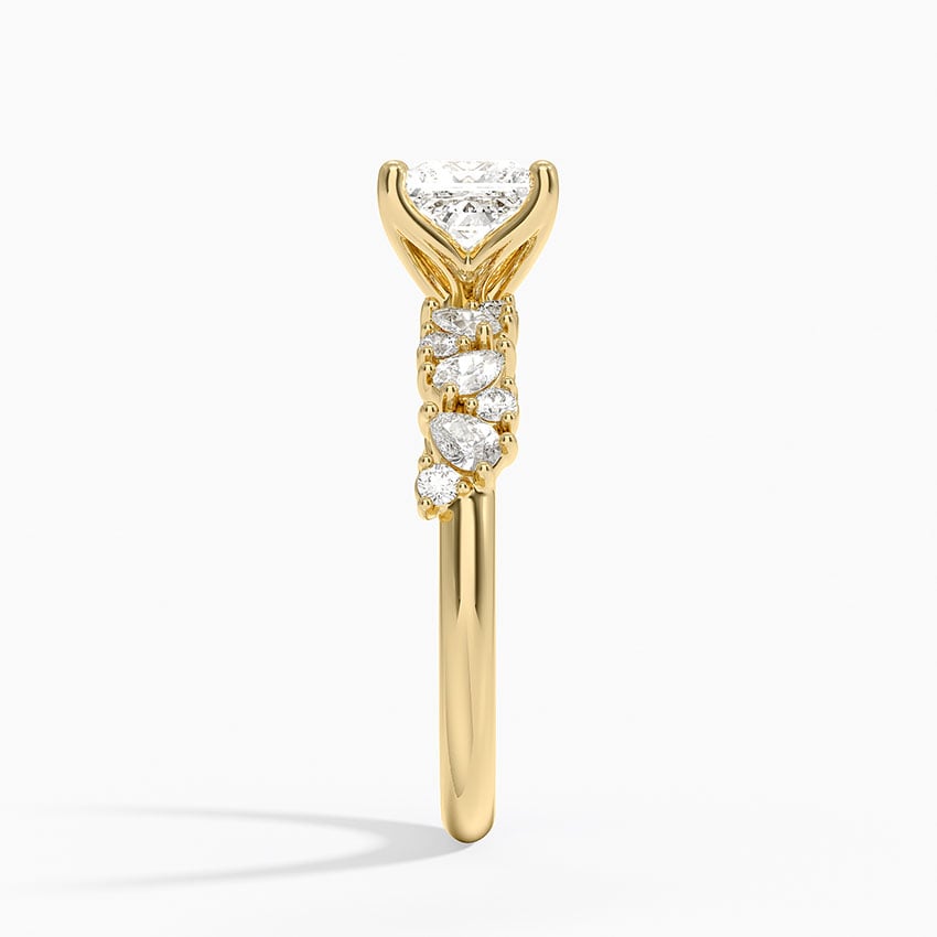Olivetta Diamond Ring Yellow Gold 18k Princess Engagement Ring