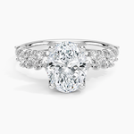 Olivetta Diamond Ring Platinum Oval Engagement Ring