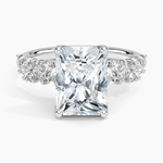 Olivetta Diamond Ring Platinum Radiant Engagement Ring
