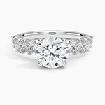 Olivetta Diamond Ring Platinum Round Engagement Ring