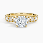Olivetta Diamond Ring Yellow Gold 18k Cushion Engagement Ring