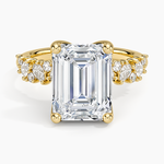 Olivetta Diamond Ring Yellow Gold 18k Emerald Engagement Ring