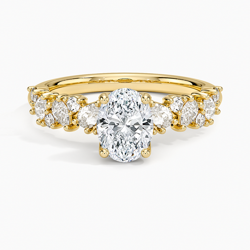 Olivetta Diamond Ring Yellow Gold 18k Oval Engagement Ring