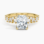 Olivetta Diamond Ring Yellow Gold 18k Radiant Engagement Ring