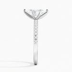 Six Prong Petite Shared Prong Diamond Ring (1/5 ct. tw.) Platinum Marquise Engagement Ring