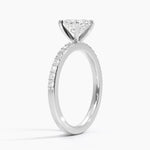 Six Prong Petite Shared Prong Diamond Ring (1/5 ct. tw.) Platinum Oval Engagement Ring