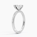 Six Prong Petite Shared Prong Diamond Ring (1/5 ct. tw.) Platinum Princess Engagement Ring