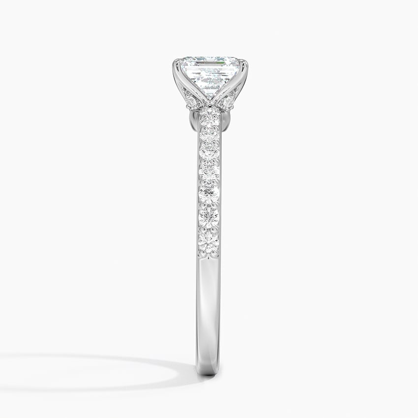 Luxe Elodie Diamond Ring (1/4 ct. tw.) Platinum Asscher Engagement Ring