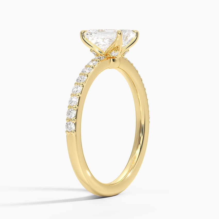 Luxe Elodie Diamond Ring (1/4 ct. tw.) Yellow Gold 18k Emerald Engagement Ring