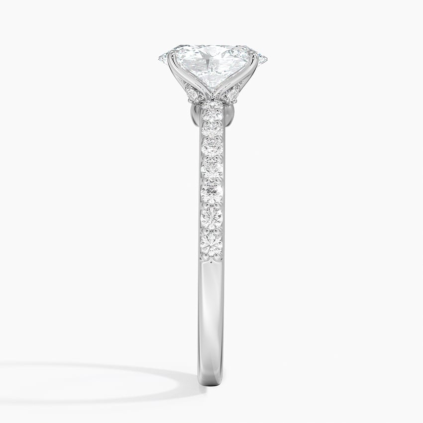 Luxe Elodie Diamond Ring (1/4 ct. tw.) Platinum Oval Engagement Ring