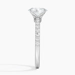 Luxe Elodie Diamond Ring (1/4 ct. tw.) Platinum Oval Engagement Ring