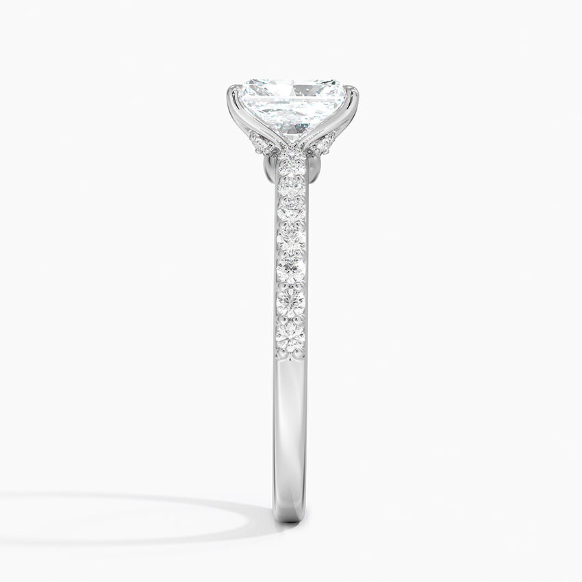 Luxe Elodie Diamond Ring (1/4 ct. tw.) Platinum Radiant Engagement Ring