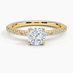 Luxe Elodie Diamond Ring (1/4 ct. tw.) Yellow Gold 18k Cushion Engagement Ring