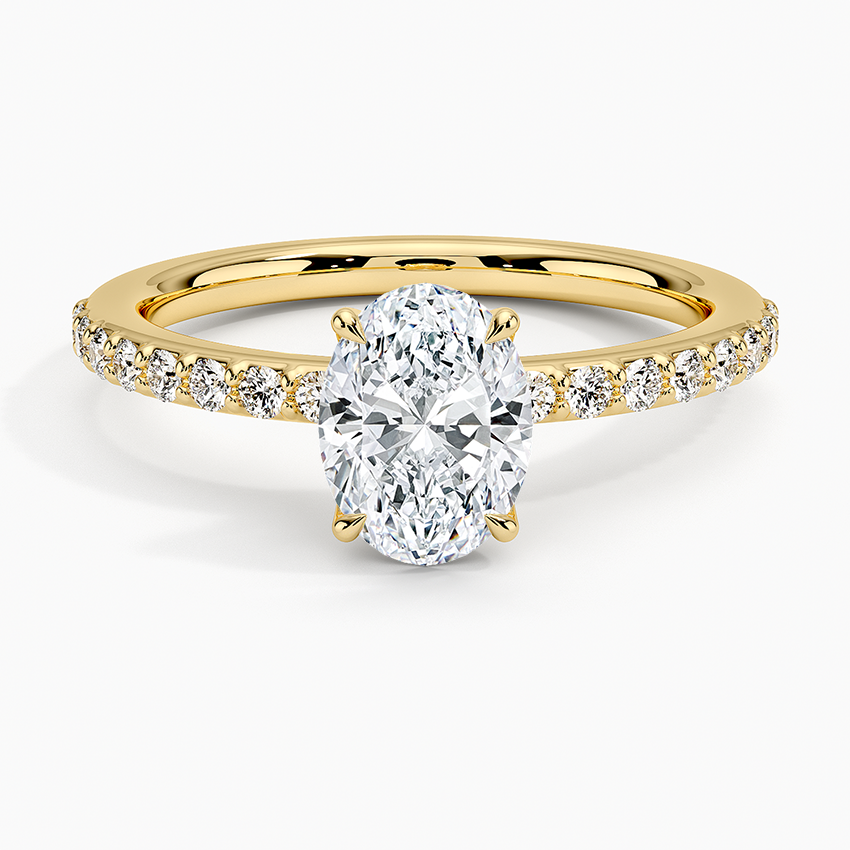 Luxe Elodie Diamond Ring (1/4 ct. tw.) Yellow Gold 18k Oval Engagement Ring