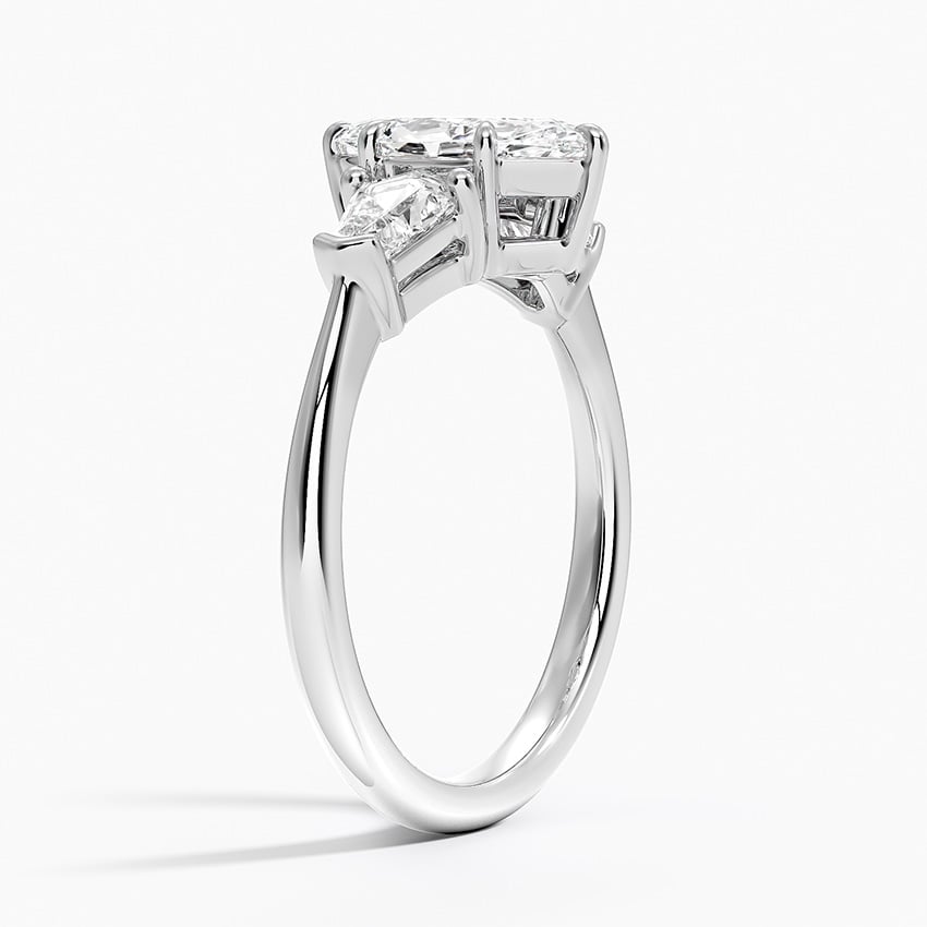 Shield Cut Three Stone Diamond Ring (1/2 ct. tw.) Platinum Marquise Engagement Ring