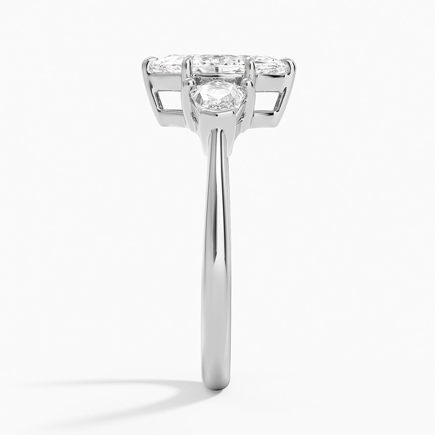 Shield Cut Three Stone Diamond Ring (1/2 ct. tw.) Platinum Marquise Engagement Ring