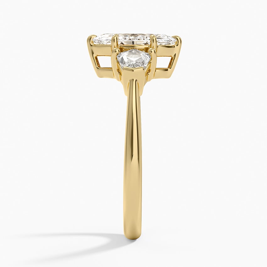 Shield Cut Three Stone Diamond Ring (1/2 ct. tw.) Yellow Gold 18k Marquise Engagement Ring