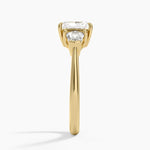Shield Cut Three Stone Diamond Ring (1/2 ct. tw.) Yellow Gold 18k Radiant Engagement Ring