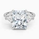 Shield Cut Three Stone Diamond Ring (1/2 ct. tw.) Platinum Radiant Engagement Ring