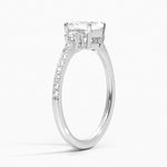 Lyra Three Stone Diamond Ring (1/4 ct. tw.) Platinum Asscher Engagement Ring