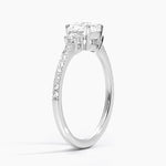 Lyra Three Stone Diamond Ring (1/4 ct. tw.) Platinum Cushion Engagement Ring