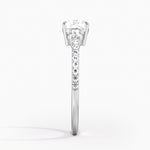 Lyra Three Stone Diamond Ring (1/4 ct. tw.) Platinum Cushion Engagement Ring