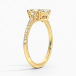 Lyra Three Stone Diamond Ring (1/4 ct. tw.) Yellow Gold 18k Marquise Engagement Ring