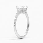 Lyra Three Stone Diamond Ring (1/4 ct. tw.) Platinum Princess Engagement Ring