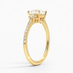 Lyra Three Stone Diamond Ring (1/4 ct. tw.) Yellow Gold 18k Princess Engagement Ring