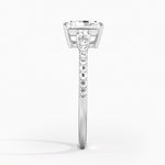 Lyra Three Stone Diamond Ring (1/4 ct. tw.) Platinum Radiant Engagement Ring