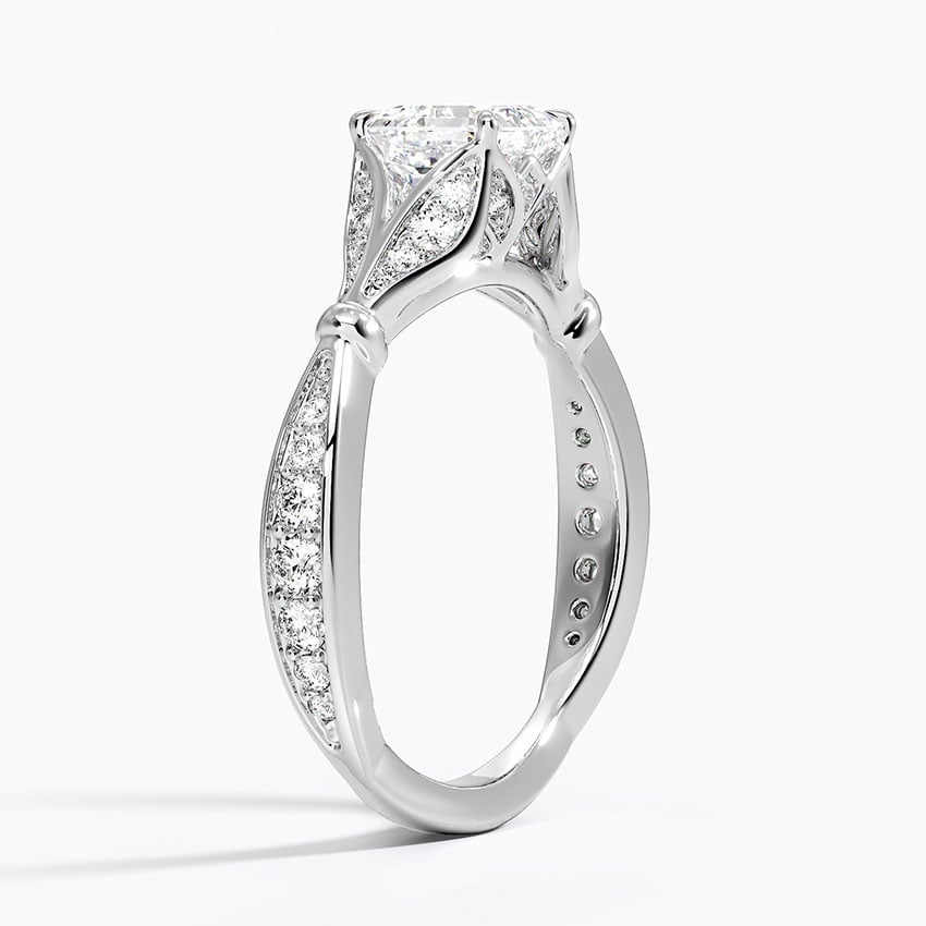 Zinnia Diamond Ring (1/3 ct. tw.) Platinum Asscher Engagement Ring