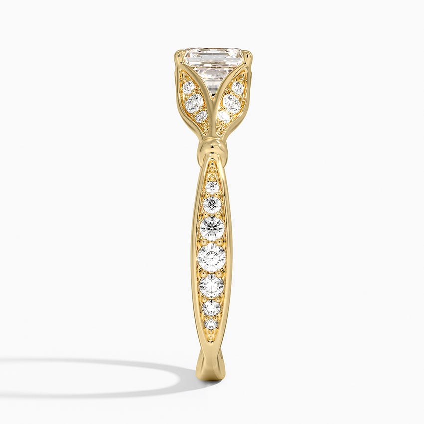 Zinnia Diamond Ring (1/3 ct. tw.) Yellow Gold 18k Asscher Engagement Ring