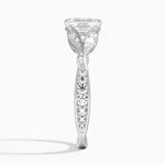Zinnia Diamond Ring (1/3 ct. tw.) Platinum Emerald Engagement Ring