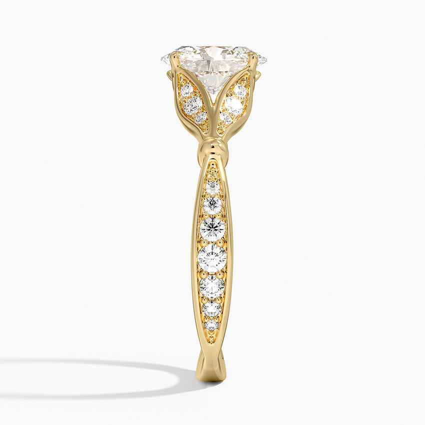 Zinnia Diamond Ring (1/3 ct. tw.) Yellow Gold 18k Oval Engagement Ring