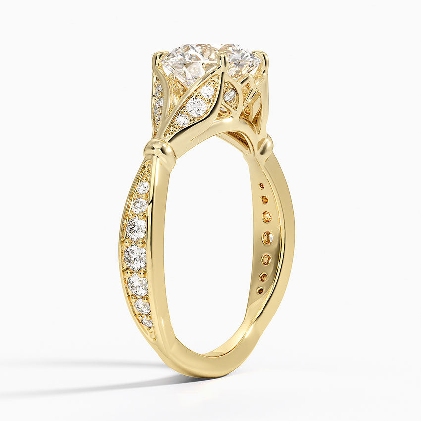 Zinnia Diamond Ring (1/3 ct. tw.) Yellow Gold 18k Round Engagement Ring