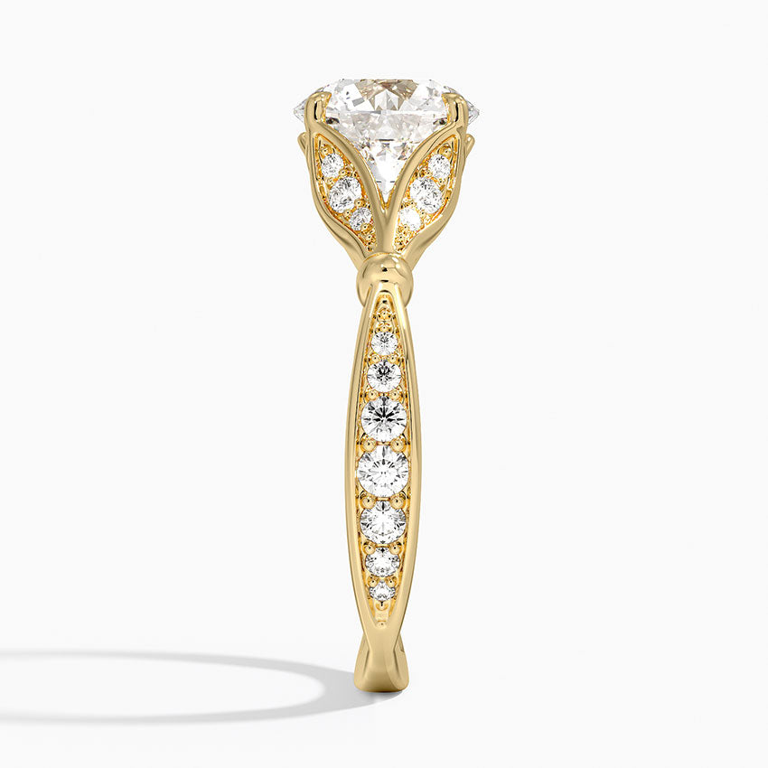 Zinnia Diamond Ring (1/3 ct. tw.) Yellow Gold 18k Round Engagement Ring