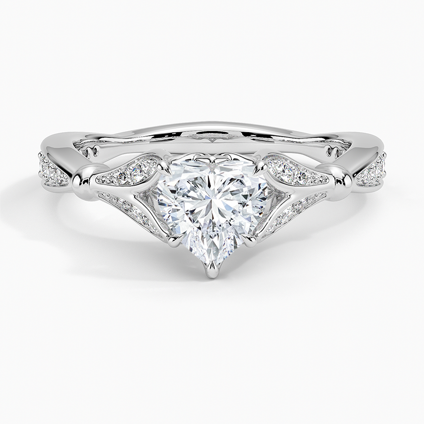 Zinnia Diamond Ring (1/3 ct. tw.) Platinum Heart Engagement Ring