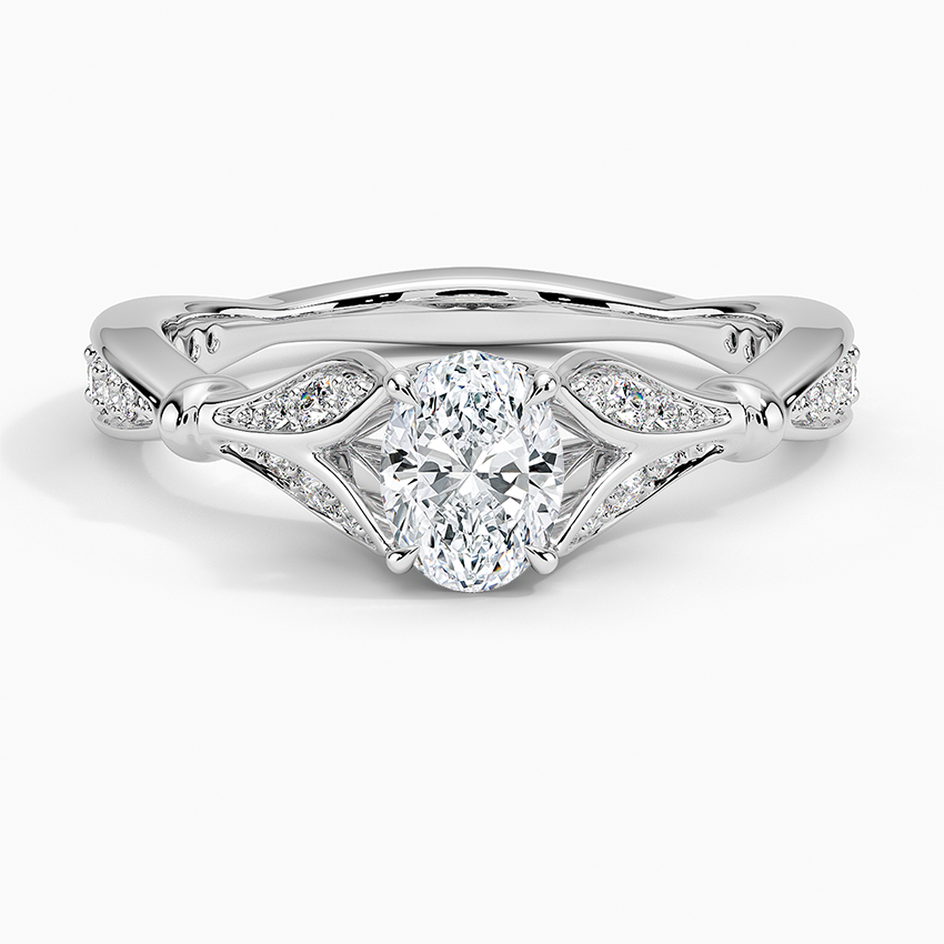 Zinnia Diamond Ring (1/3 ct. tw.) Platinum Oval Engagement Ring