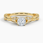 Zinnia Diamond Ring (1/3 ct. tw.) Yellow Gold 18k Cushion Engagement Ring
