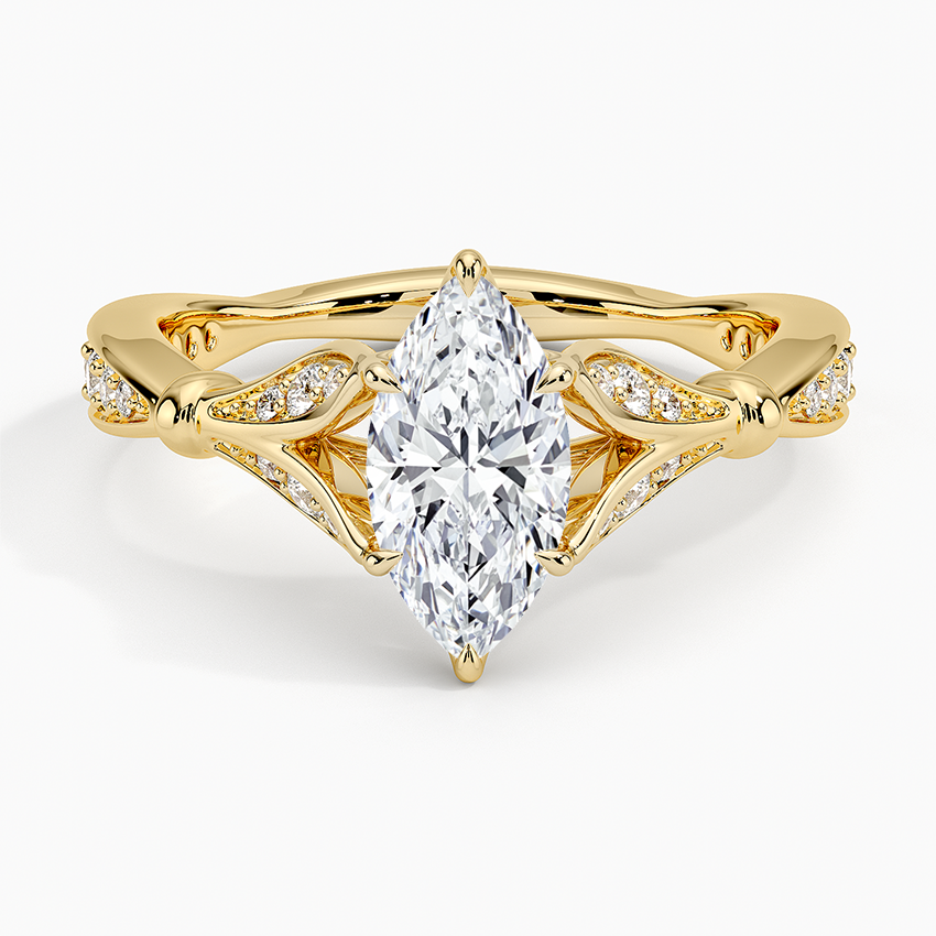 Zinnia Diamond Ring (1/3 ct. tw.) Yellow Gold 18k Marquise Engagement Ring