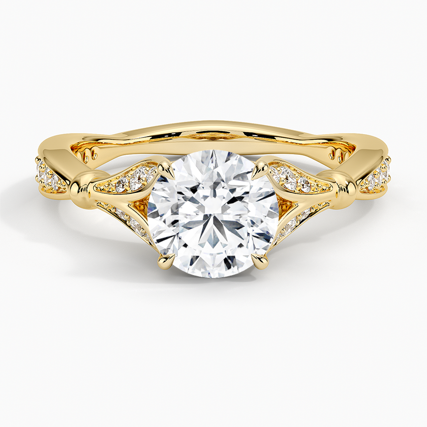 Zinnia Diamond Ring (1/3 ct. tw.) Yellow Gold 18k Round Engagement Ring