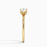 Petal 1.5mm Diamond Ring Yellow Gold 18k Cushion Engagement Ring